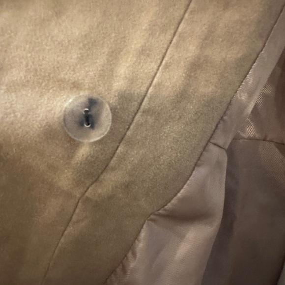 MNG by Mango Women’s L Brown Double-Breasted Military Trench Coat Jacket Chic - Picture 9 of 11